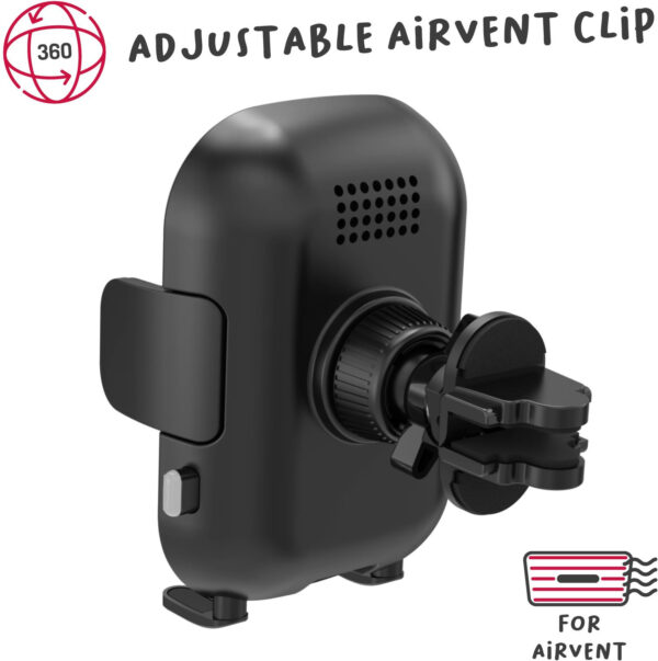Celly Mountcharge15 Wireless Charger Car Holder 15W Black - Afbeelding 8