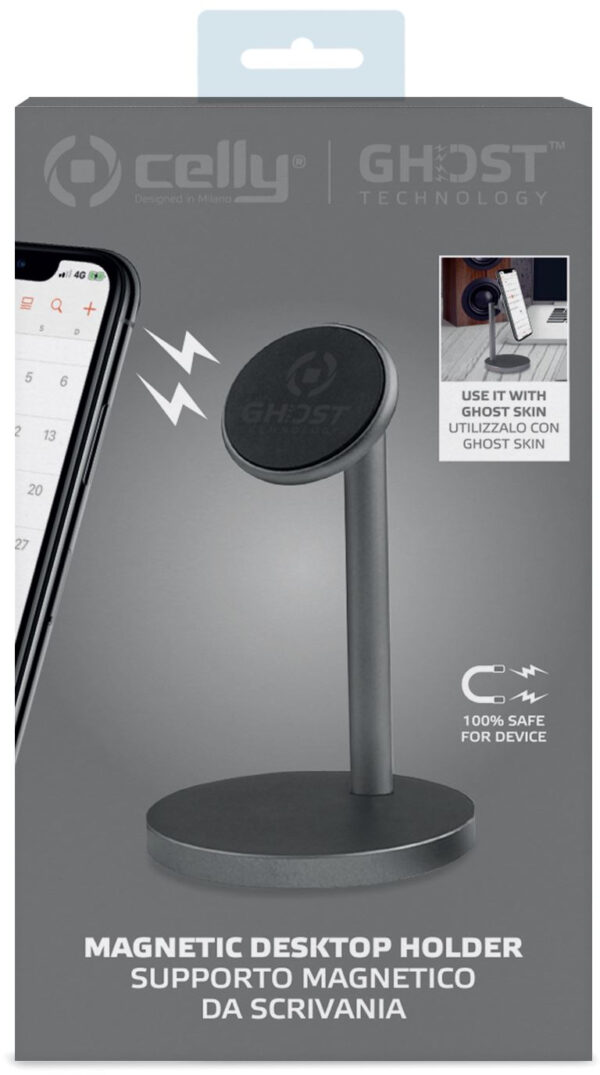 Celly Ghostdesk Universal Magnetic Desk Holder Dark Grey - Afbeelding 5