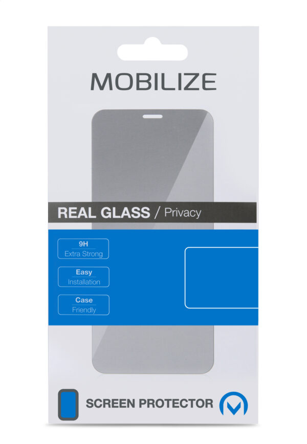 Mobilize Privacy Glass Screen Protector - Black Frame - For Apple Iphone 15 - Afbeelding 5