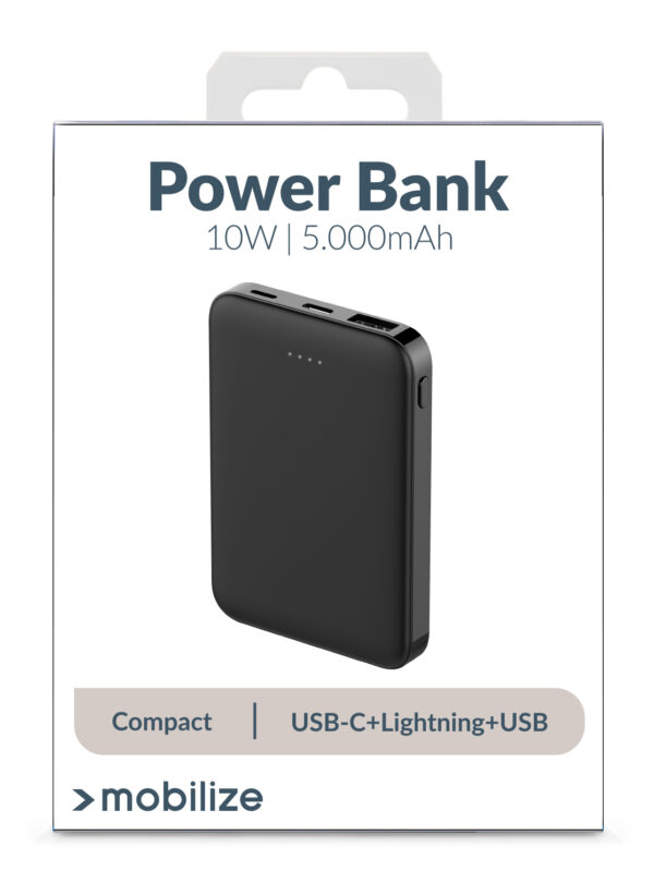 Mobilize Power Bank 5000Mah 15W Black - Afbeelding 6