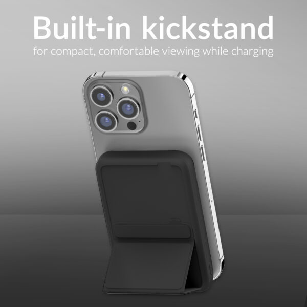 Mobilize Magnetic Wireless Magsafe Compatible Pd Stand Power Bank 10000Mah 15W Black - Afbeelding 5