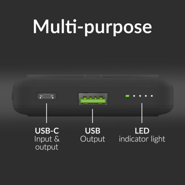 Mobilize Magnetic Wireless Magsafe Compatible Pd Stand Power Bank 10000Mah 15W Black - Afbeelding 7