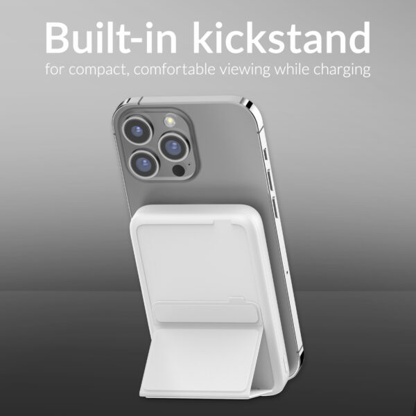 Mobilize Magnetic Wireless Magsafe Compatible Pd Stand Power Bank 10000Mah 15W White - Afbeelding 5
