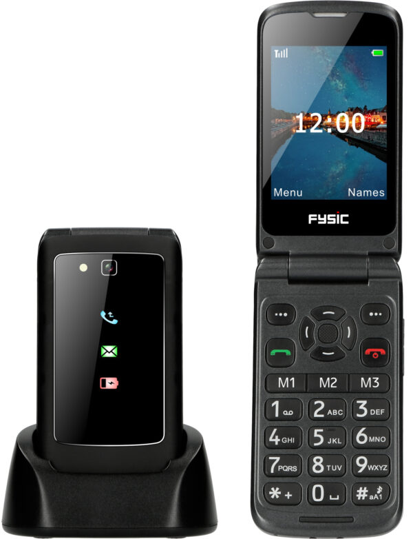 Fysic F15 Fysic Big Button Klap Gsm 4G Black Actie Pakket 5+1 Gratis - Afbeelding 5