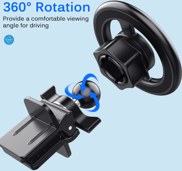 Celly Ghostmagpro Magsafe Car Holder Black - Afbeelding 6