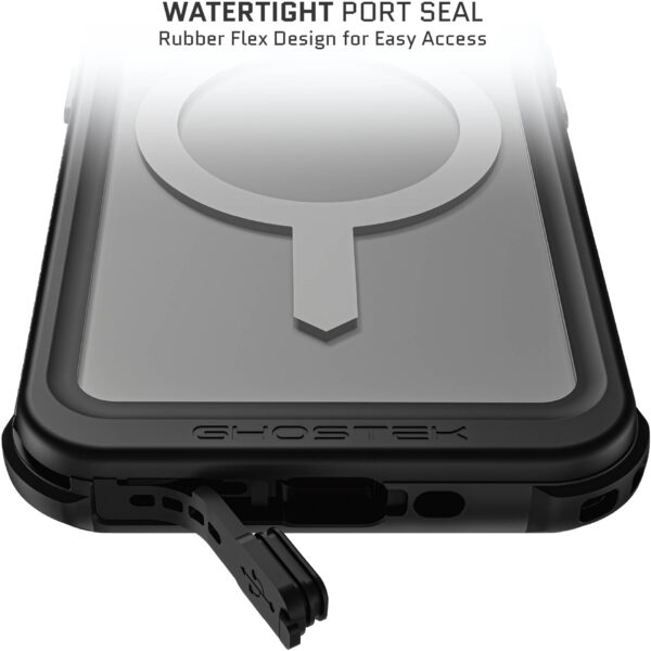 Ghostek Nautical Waterproof Magsafe Case + Belt Swivel Holster Apple Iphone 15 Pro Clear - Afbeelding 9