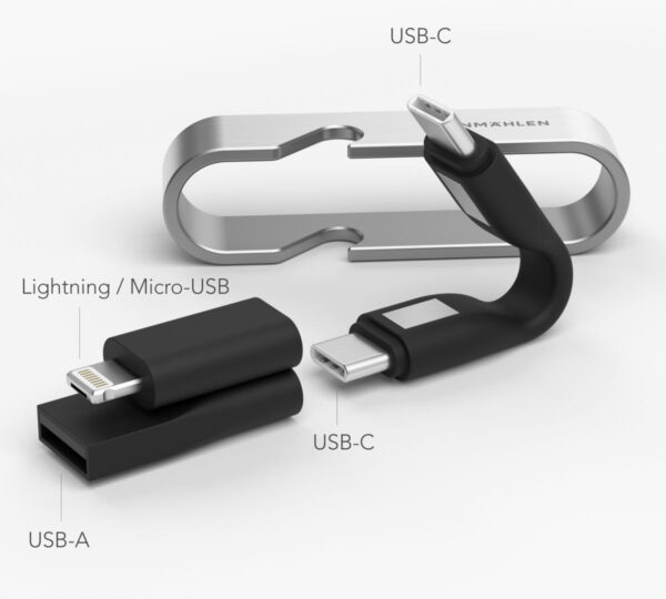 Vonmählen High Six 6In1 Fast Charging Cable Black/Silver - Afbeelding 2