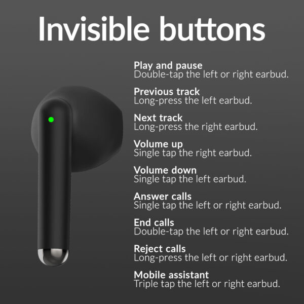 Mobilize Tws Earbuds Black - Afbeelding 5