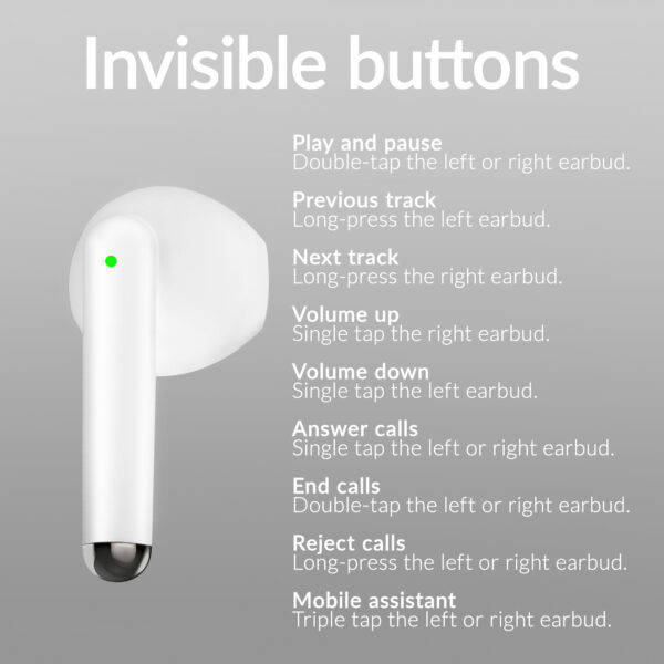 Mobilize Tws Earbuds White - Afbeelding 5