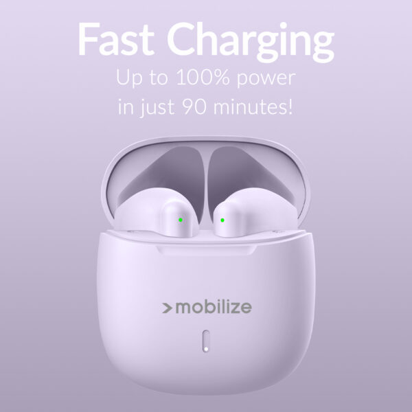 Mobilize Tws Earbuds Pastel Purple - Afbeelding 3