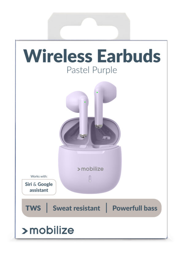 Mobilize Tws Earbuds Pastel Purple - Afbeelding 9