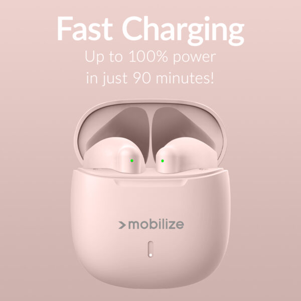 Mobilize Tws Earbuds Pastel Pink - Afbeelding 3