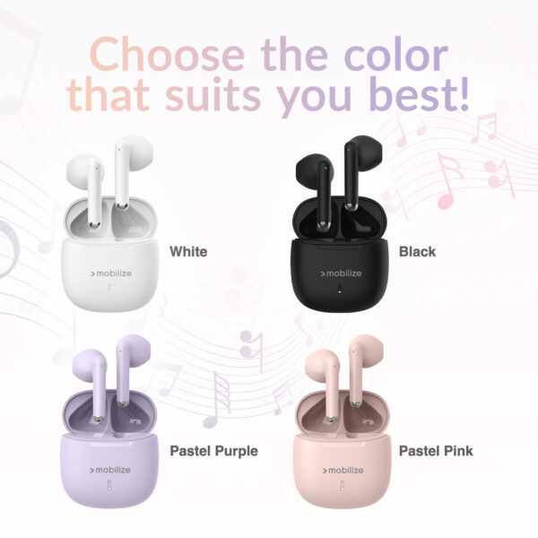 Mobilize Tws Earbuds Pastel Pink - Afbeelding 6