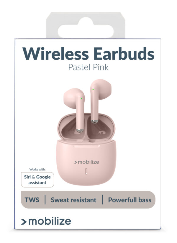 Mobilize Tws Earbuds Pastel Pink - Afbeelding 9