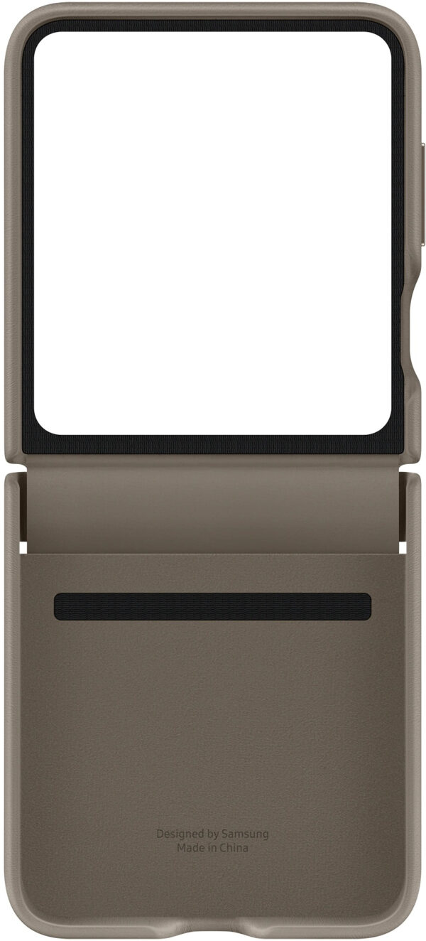 Samsung Ef-Vf731Paegww Samsung Flap Vegan Leather Case Galaxy Z Flip5 Etoupe - Afbeelding 2