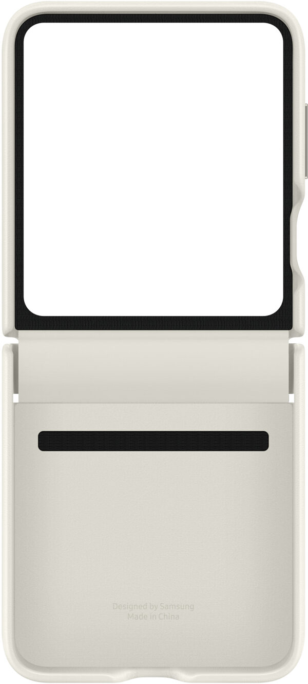 Samsung Ef-Vf731Puegww Samsung Flap Vegan Leather Case Galaxy Z Flip5 Cream - Afbeelding 2
