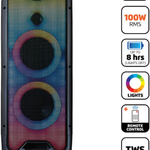 Lenco Pa-200Bk Lenco Bluetooth Party Speaker + Remote Black