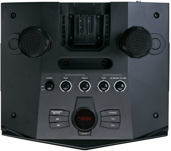 Lenco Pa-220Bk Lenco Bluetooth Party Speaker + Remote + 2 Microphones Black - Afbeelding 6