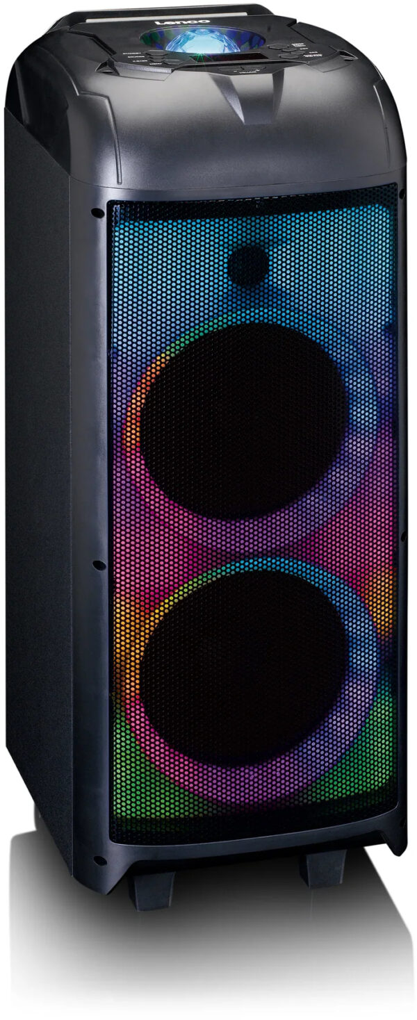Lenco Pa-260Bk Lenco Bluetooth Party Speaker + Remote + 2 Microphones Black - Afbeelding 3