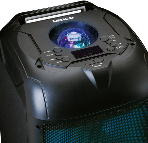 Lenco Pa-260Bk Lenco Bluetooth Party Speaker + Remote + 2 Microphones Black - Afbeelding 5