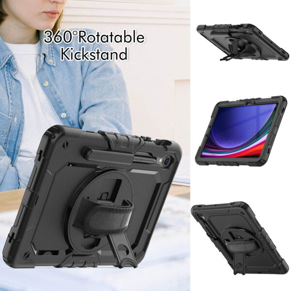 Xccess Survivor All-Round Case Samsung Galaxy Tab S9 11/S9 Fe 10.9/S10 Fe 11 Black (Screenless) - Afbeelding 4