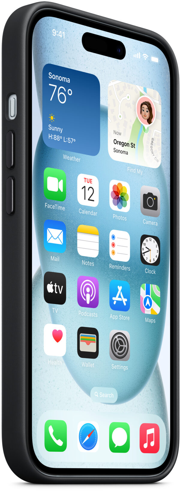 Apple Mt393Zm/A Apple Finewoven Case With Magsafe Iphone 15 Black - Afbeelding 3