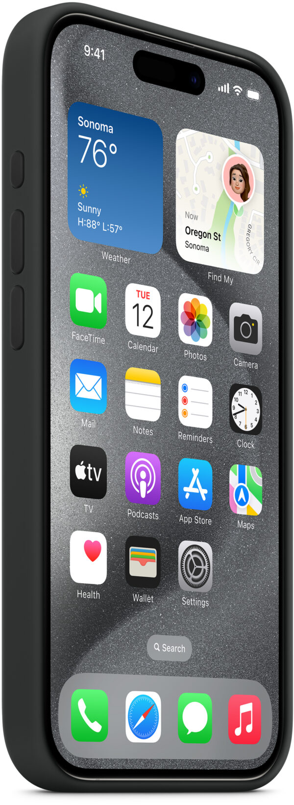 Apple Mt1A3Zm/A Apple Silicone Case With Magsafe Iphone 15 Pro Black - Afbeelding 3