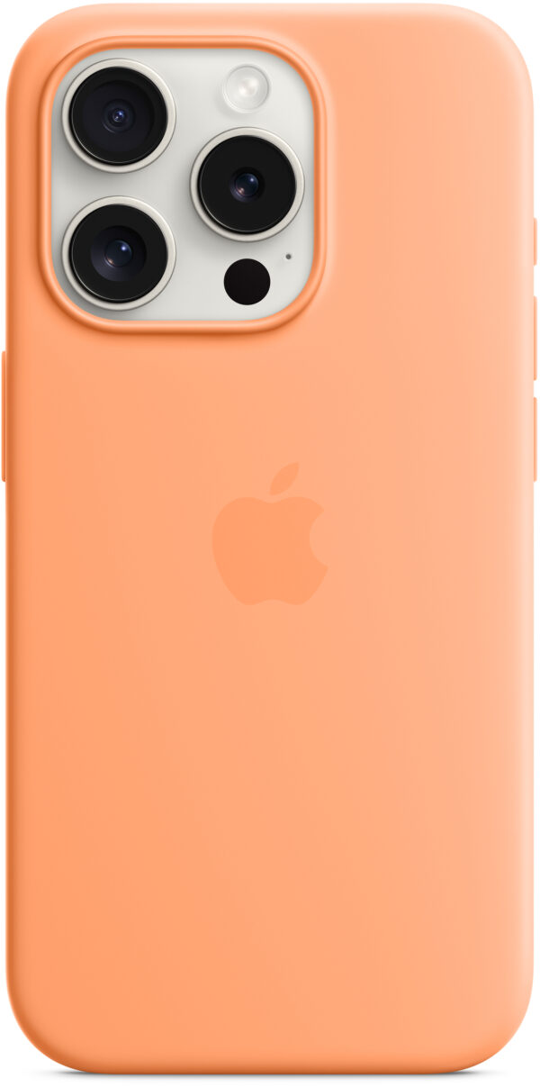 Apple Mt1H3Zm/A Apple Silicone Case With Magsafe Iphone 15 Pro Sorbet Orange
