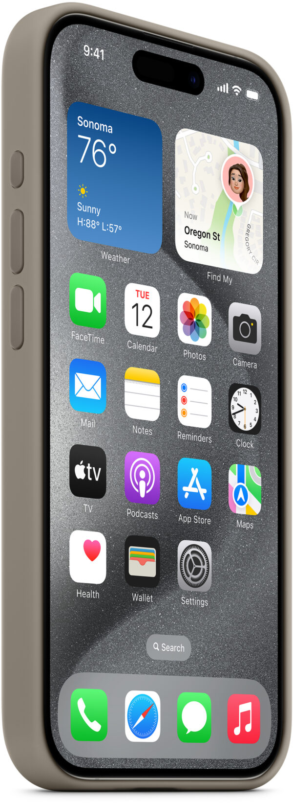 Apple Mt1Q3Zm/A Apple Silicone Case With Magsafe Iphone 15 Pro Max Clay - Afbeelding 3