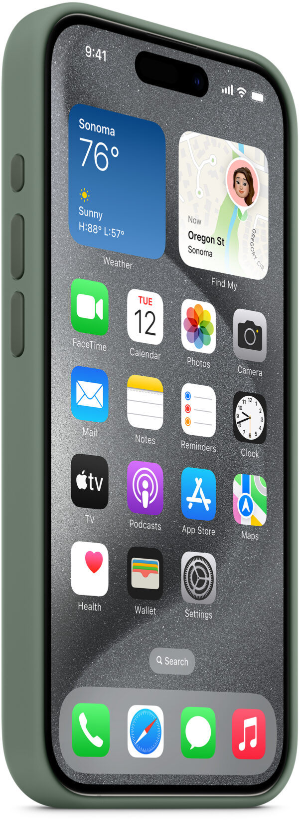 Apple Mt1X3Zm/A Apple Silicone Case With Magsafe Iphone 15 Pro Max Cypress - Afbeelding 3