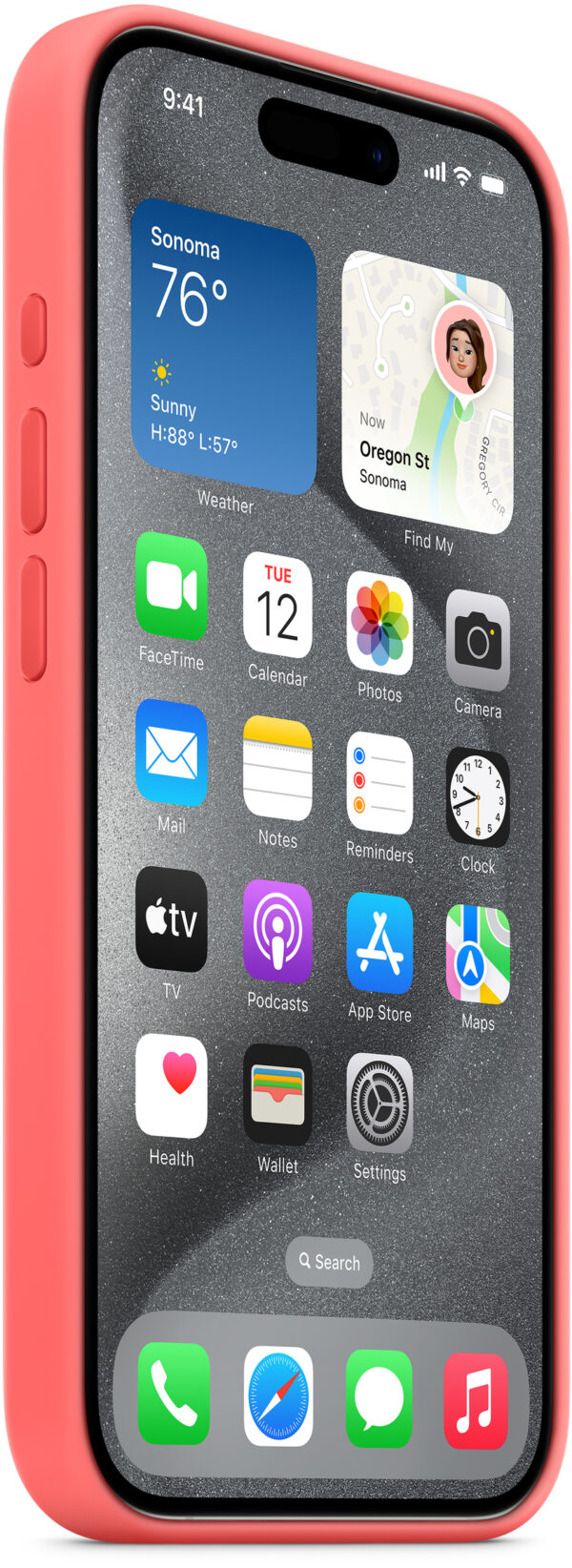 Apple Mt1V3Zm/A Apple Silicone Case With Magsafe Iphone 15 Pro Max Guave - Afbeelding 3