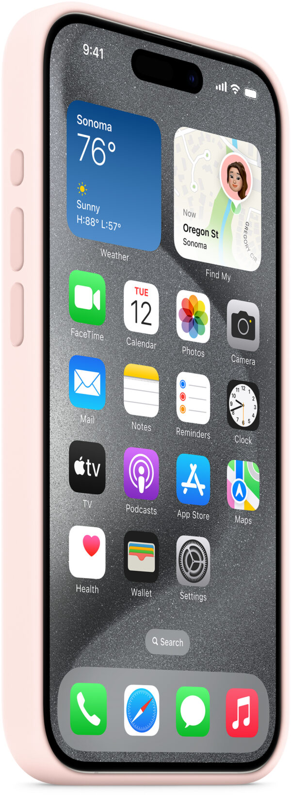 Apple Mt1U3Zm/A Apple Silicone Case With Magsafe Iphone 15 Pro Max Light Pink - Afbeelding 3