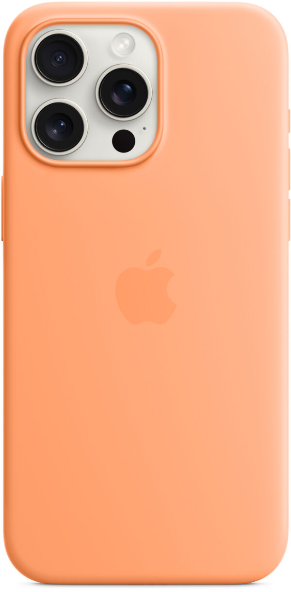 Apple Mt1W3Zm/A Apple Silicone Case With Magsafe Iphone 15 Pro Max Sorbet Orange