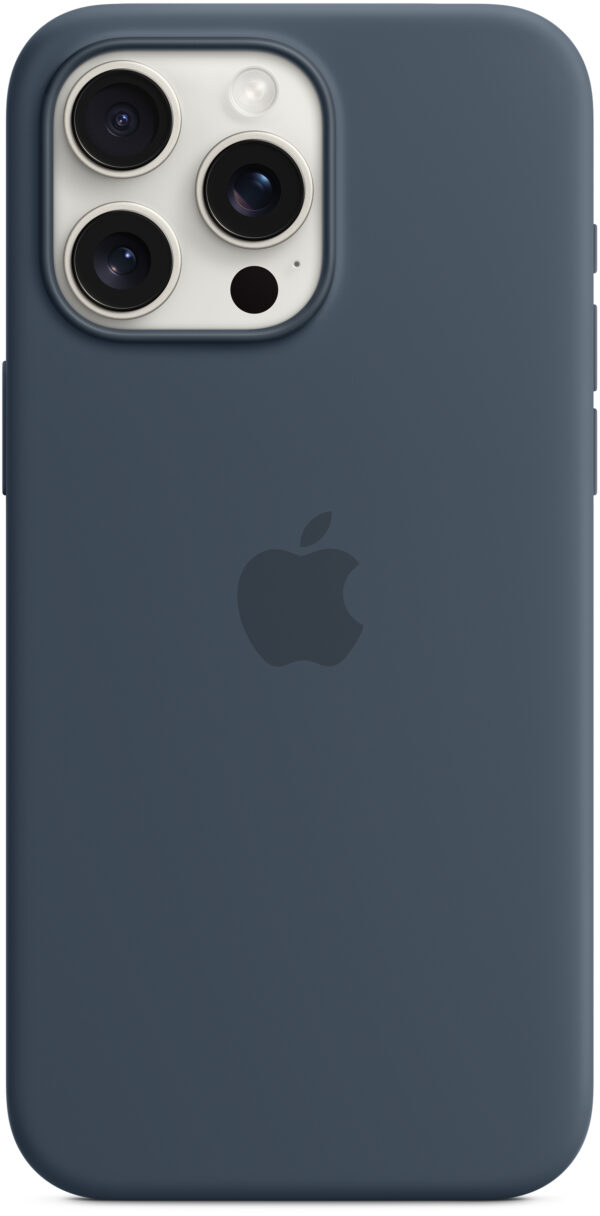 Apple Mt1P3Zm/A Apple Silicone Case With Magsafe Iphone 15 Pro Max Storm Blue