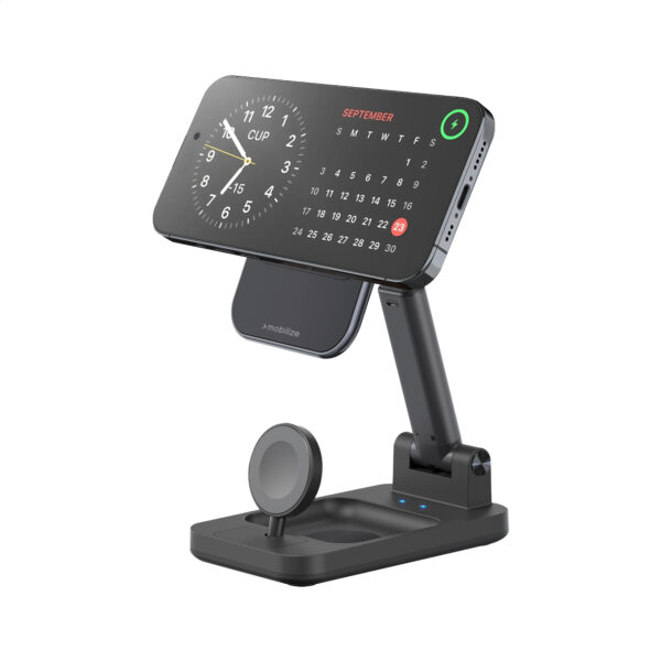 Mobilize 3In1 Charger Station Magsafe Compatible 15W Black - Afbeelding 3