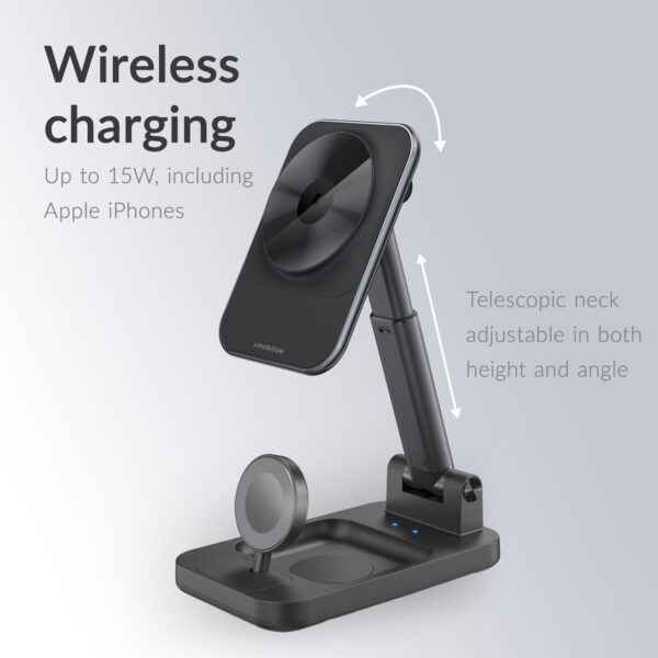 Mobilize 3In1 Charger Station Magsafe Compatible 15W Black - Afbeelding 4