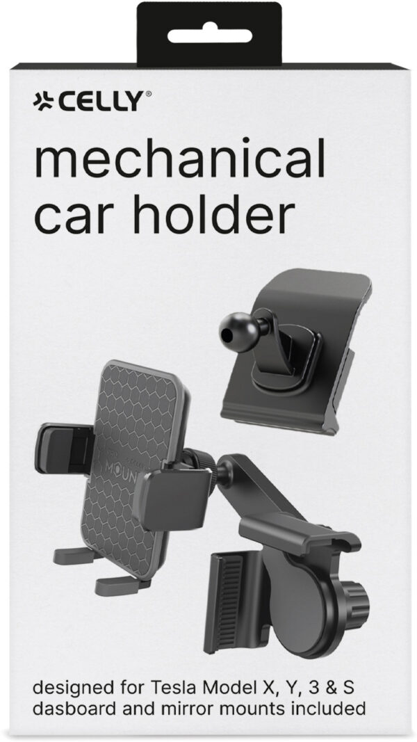 Celly Car Holder For Tesla Monitor And Dashboard Black - Afbeelding 3