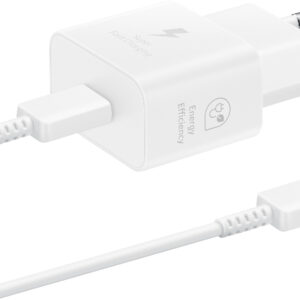Samsung Ep-T2510Xwegeu Samsung Usb-C Pd Wall Charger 25W + Usb-C Cable White Bulk
