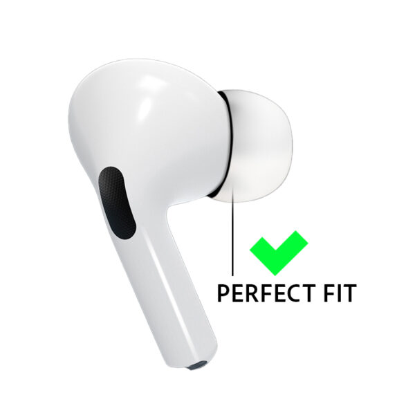 Xccess Silicon Replacement Ear Tips For Airpod Pro 1/2 Size L (1 Pair) White - Afbeelding 4