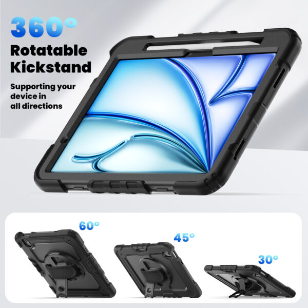 Xccess Survivor All-Round Case Apple Ipad Air 11 (2024/2025) Black (Screenless) - Afbeelding 5