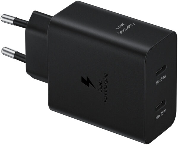 Samsung Ep-T5020Xbegeu Samsung Usb-C Pd Wall Charger 50W + Usb-C Cable Black - Afbeelding 2