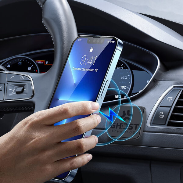 Celly Ghostfix Universal Magnetic Car Holder + 3 Metal Plates Xl Black - Afbeelding 6