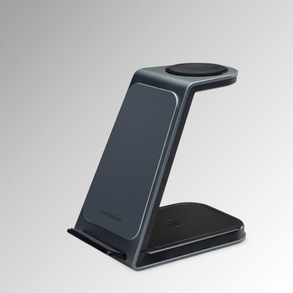 Mobilize 3In1 Aluminium Wireless Charger Station 15W - Afbeelding 2
