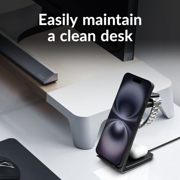 Mobilize 3In1 Aluminium Wireless Charger Station 15W - Afbeelding 4