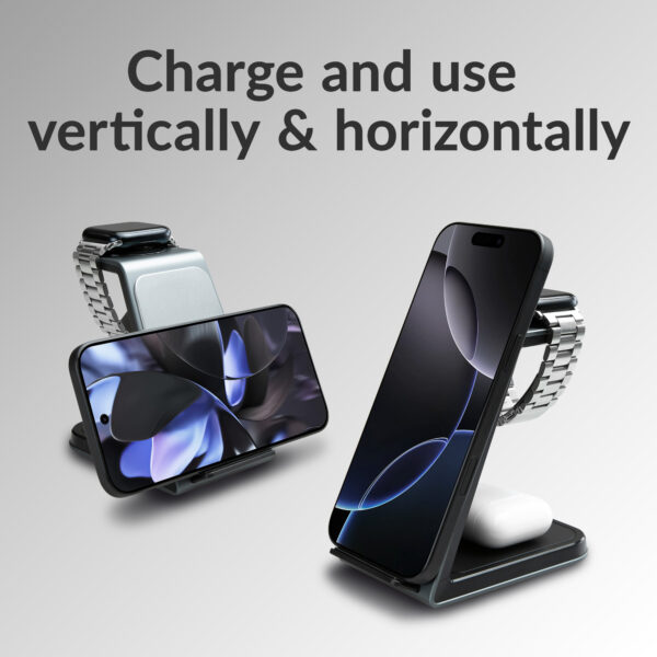 Mobilize 3In1 Aluminium Wireless Charger Station 15W - Afbeelding 6