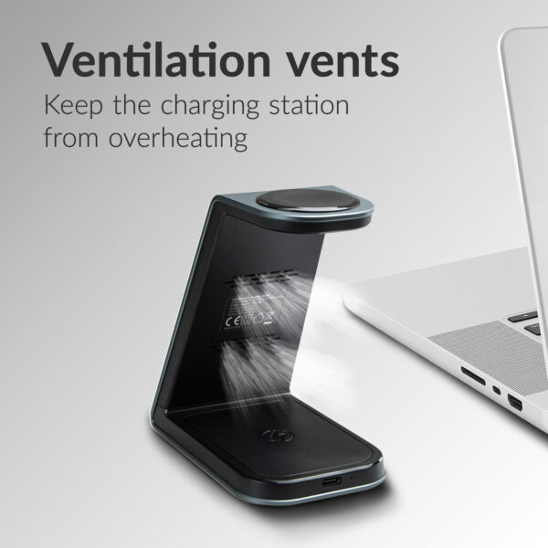 Mobilize 3In1 Aluminium Wireless Charger Station 15W - Afbeelding 7