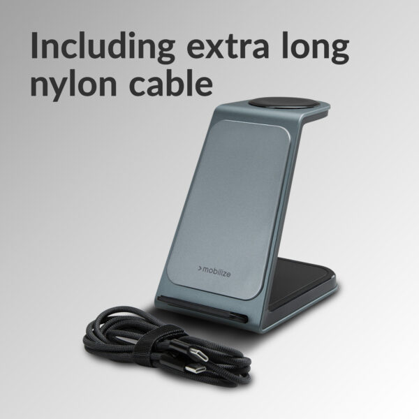 Mobilize 3In1 Aluminium Wireless Charger Station 15W - Afbeelding 8