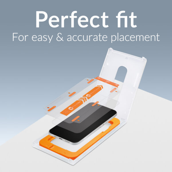 Mobilize Glass Screen Protector With Applicator For Apple Iphone 15 Plus/16 Plus Black Frame - Afbeelding 4