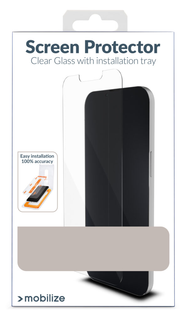 Mobilize Glass Screen Protector With Applicator For Apple Iphone 15 Plus/16 Plus Black Frame - Afbeelding 7