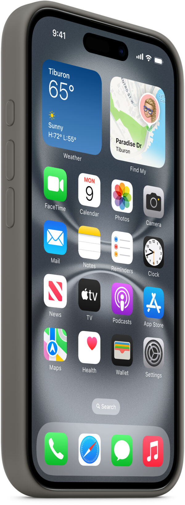 Apple Myy33Zm/A Apple Silicone Case With Magsafe Iphone 16 Stone Grey - Afbeelding 2